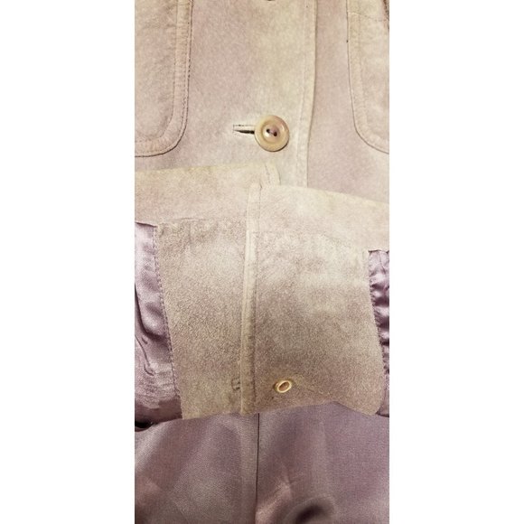 ✅#55C Pre-owned Classiques Entier mauve suede coat S - Picture 15 of 15